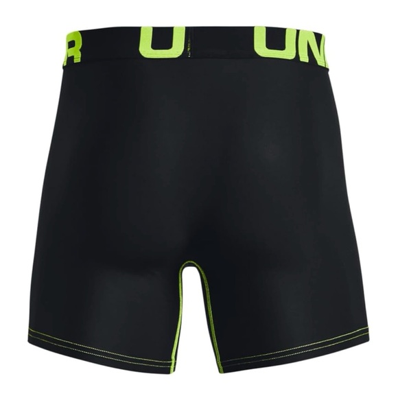 UNDER ARMOUR UA Tech BoxerJock 2-Pk 6" Inch Mens Size 5XL Black Neon Lime NWT - Picture 5 of 9